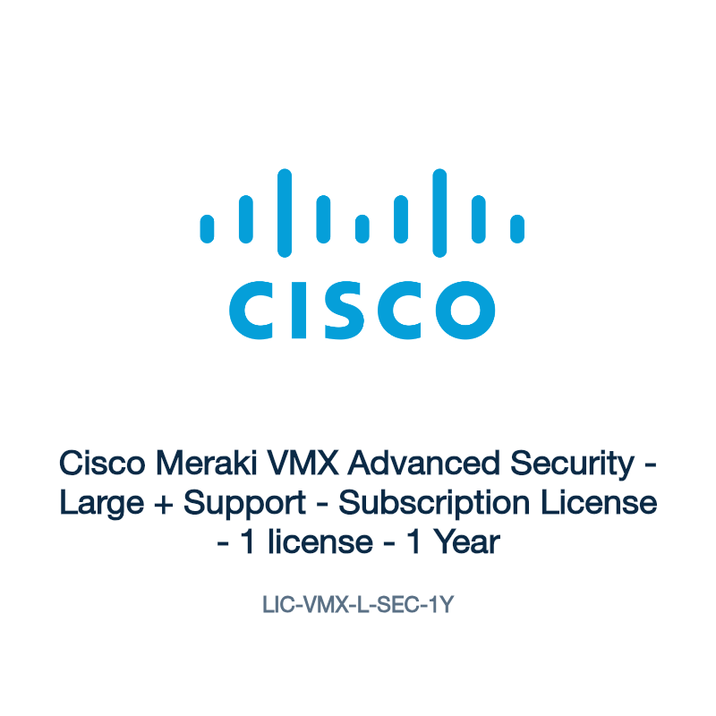 LIC-VMX-L-SEC-1Y: Cisco Meraki VMX Advanced Security