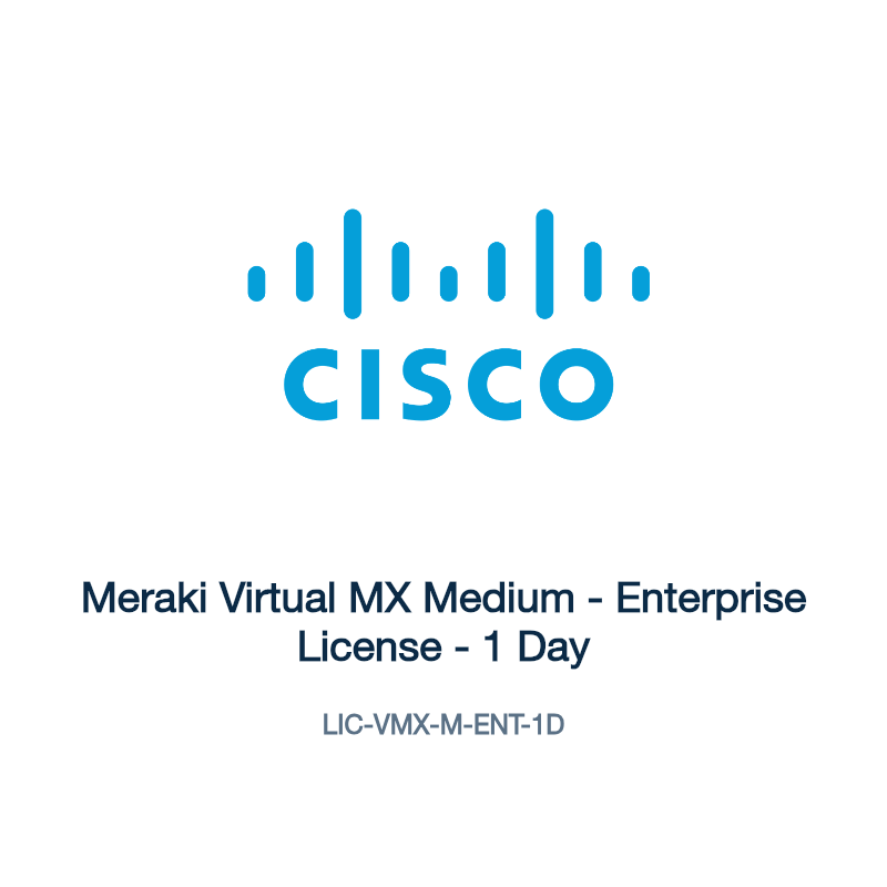 LIC-VMX-M-ENT-1D: Meraki Virtual MX Medium