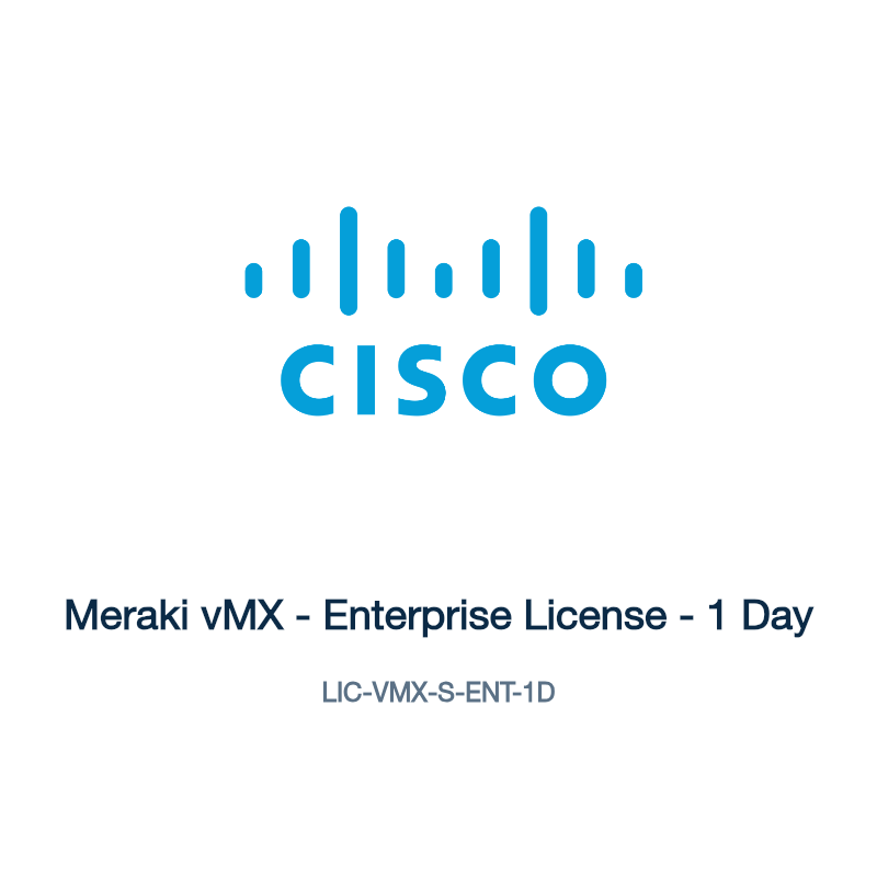 LIC-VMX-S-ENT-1D: Meraki vMX - Enterprise License - 1 Day