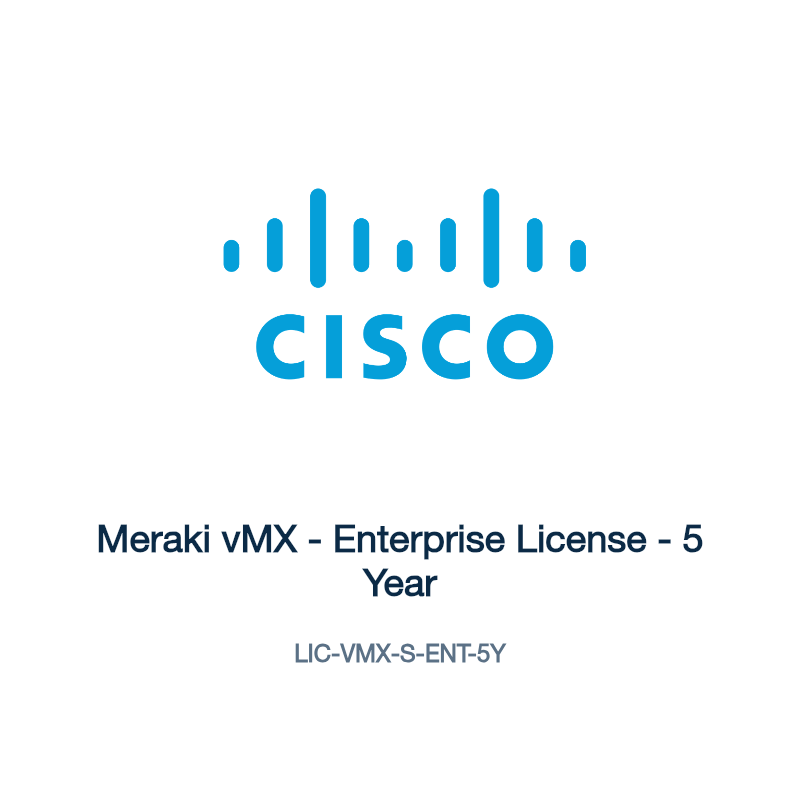 LIC-VMX-S-ENT-5Y: Meraki vMX - Enterprise License - 5 Year