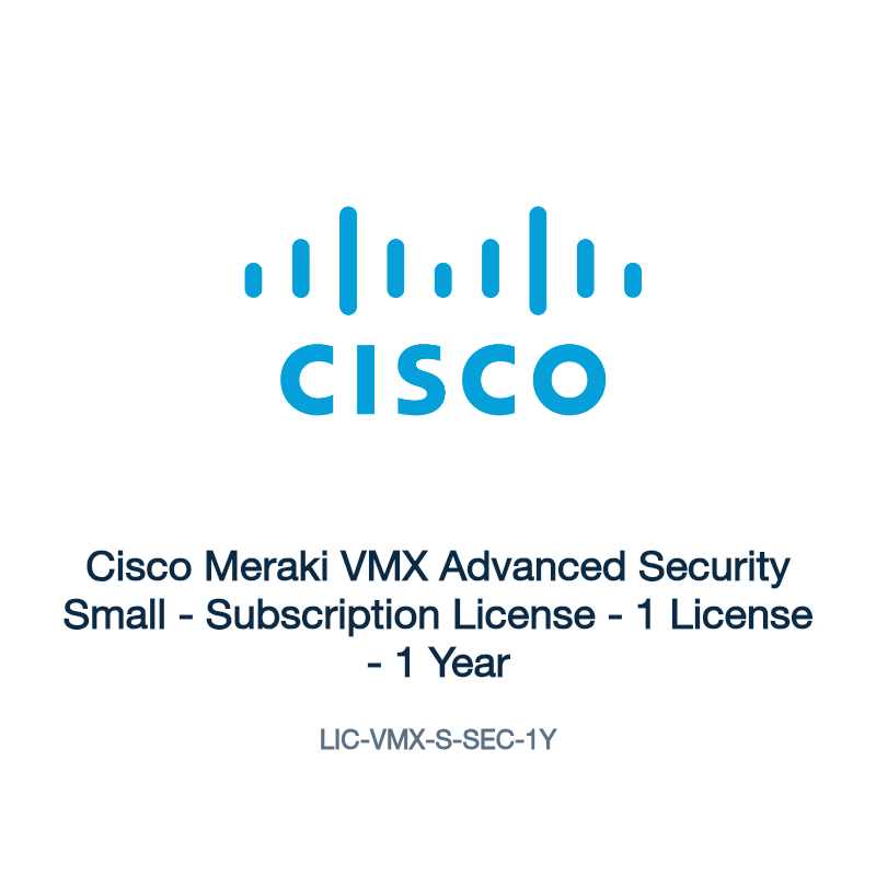 LIC-VMX-S-SEC-1Y: Cisco Meraki VMX Advanced Security Small