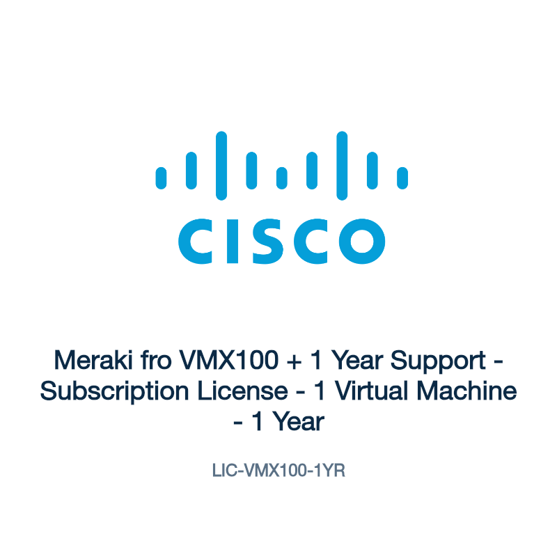 LIC-VMX100-1YR: Meraki fro VMX100 + 1 Year Support