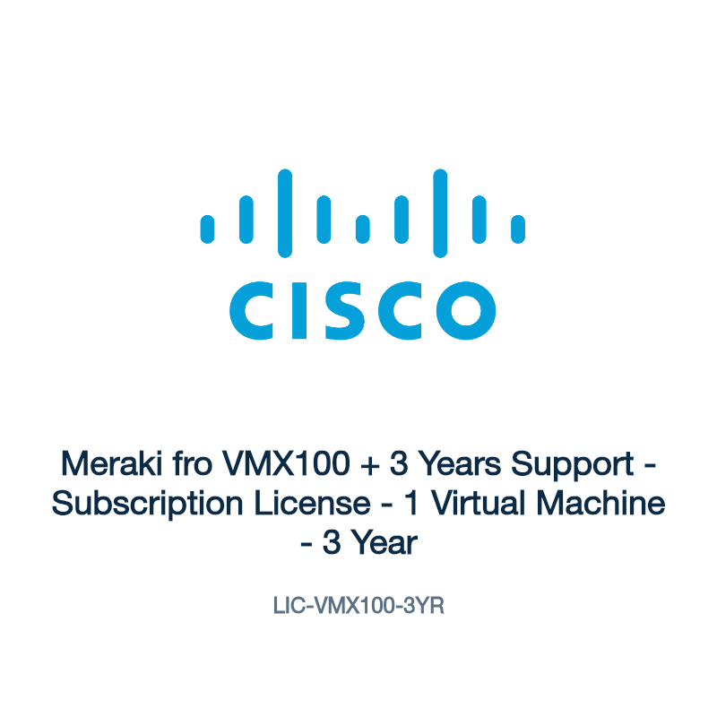 LIC-VMX100-3YR: Meraki fro VMX100 + 3 Years Support