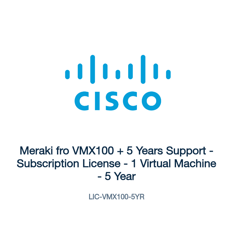 LIC-VMX100-5YR: Meraki fro VMX100 + 5 Years Support