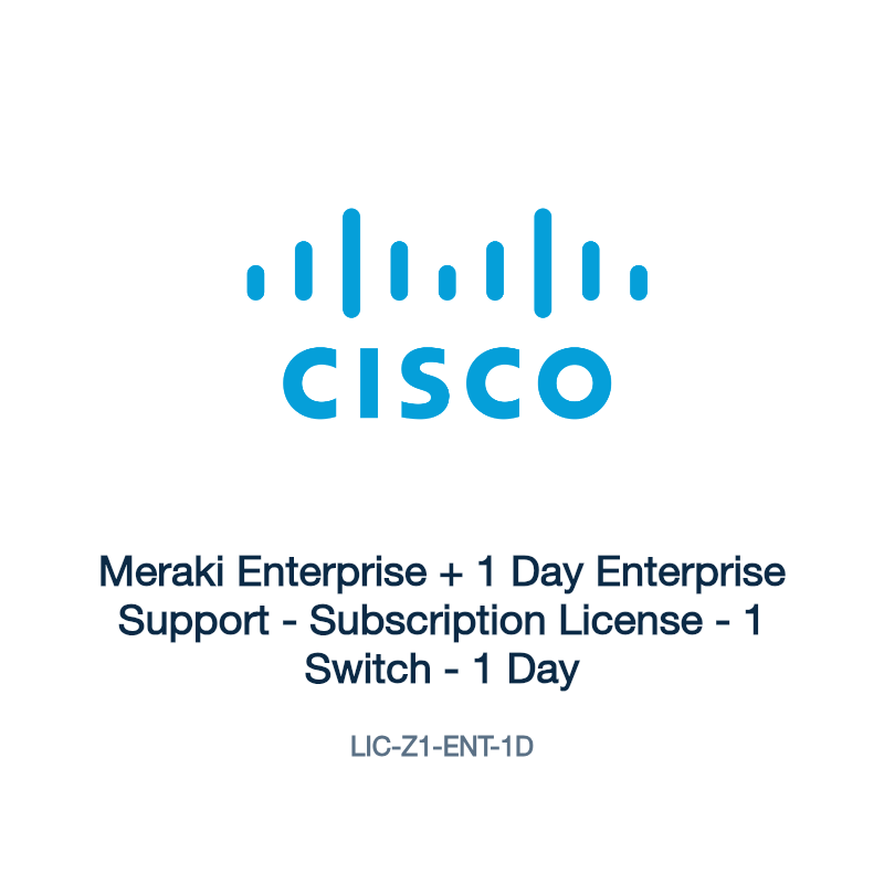 LIC-Z1-ENT-1D: Meraki Enterprise + 1 Day Enterprise Support