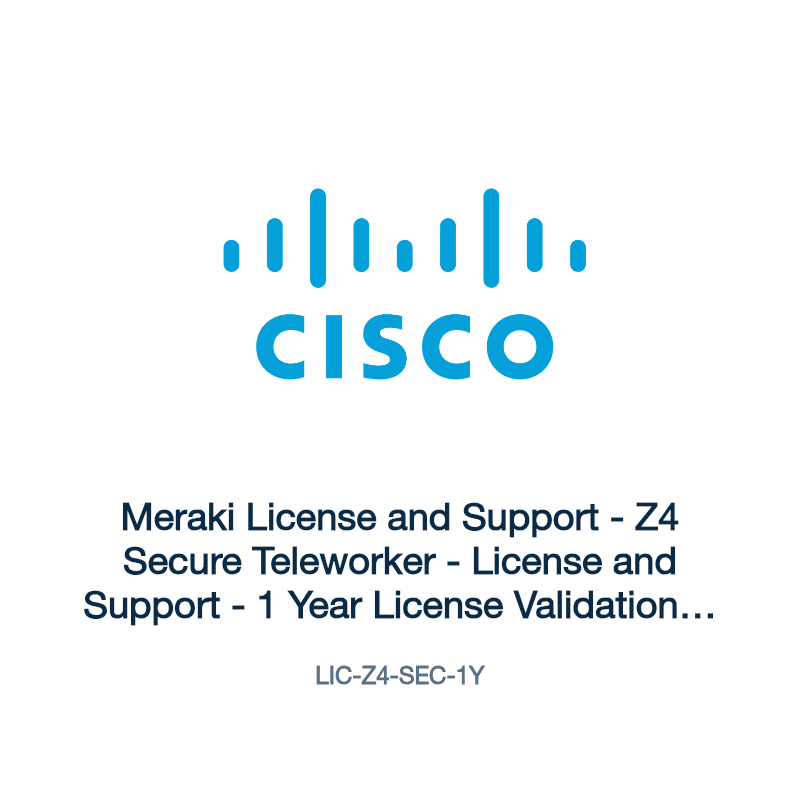 LIC-Z4-SEC-1Y: Meraki License and Support