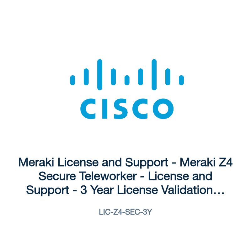 LIC-Z4-SEC-3Y: Meraki License and Support