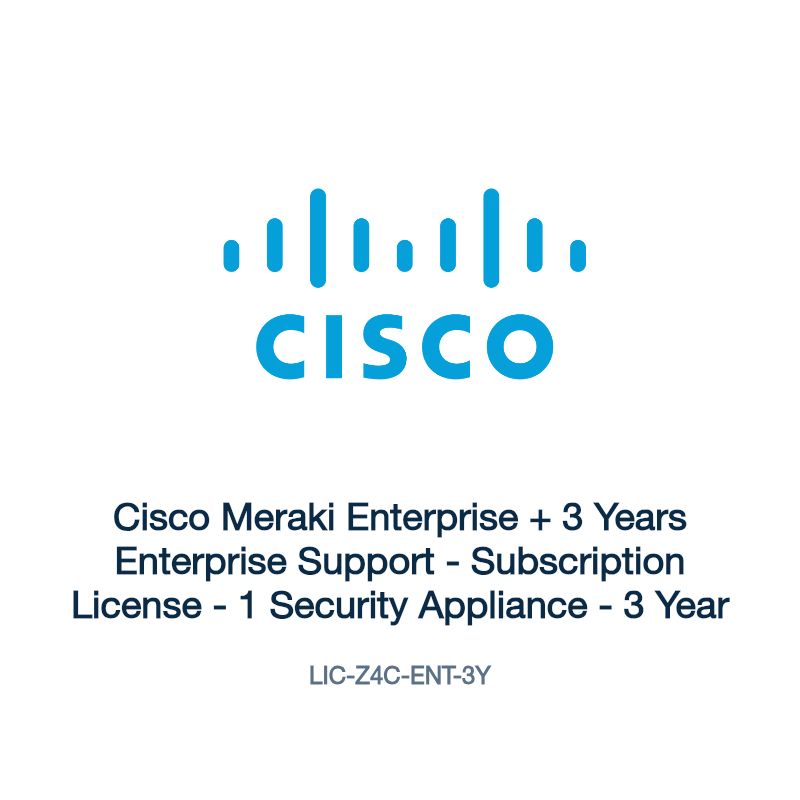 LIC-Z4C-ENT-3Y: Cisco Meraki Enterprise + 3 Years Enterprise Support