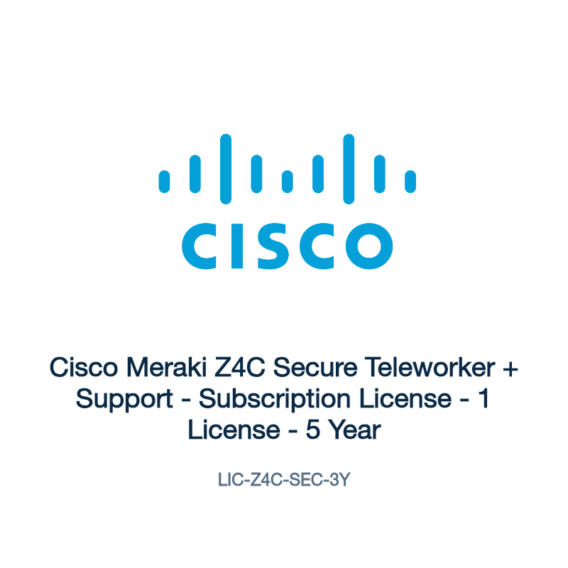 LIC-Z4C-SEC-3Y: Cisco Meraki Z4C Secure Teleworker + Support