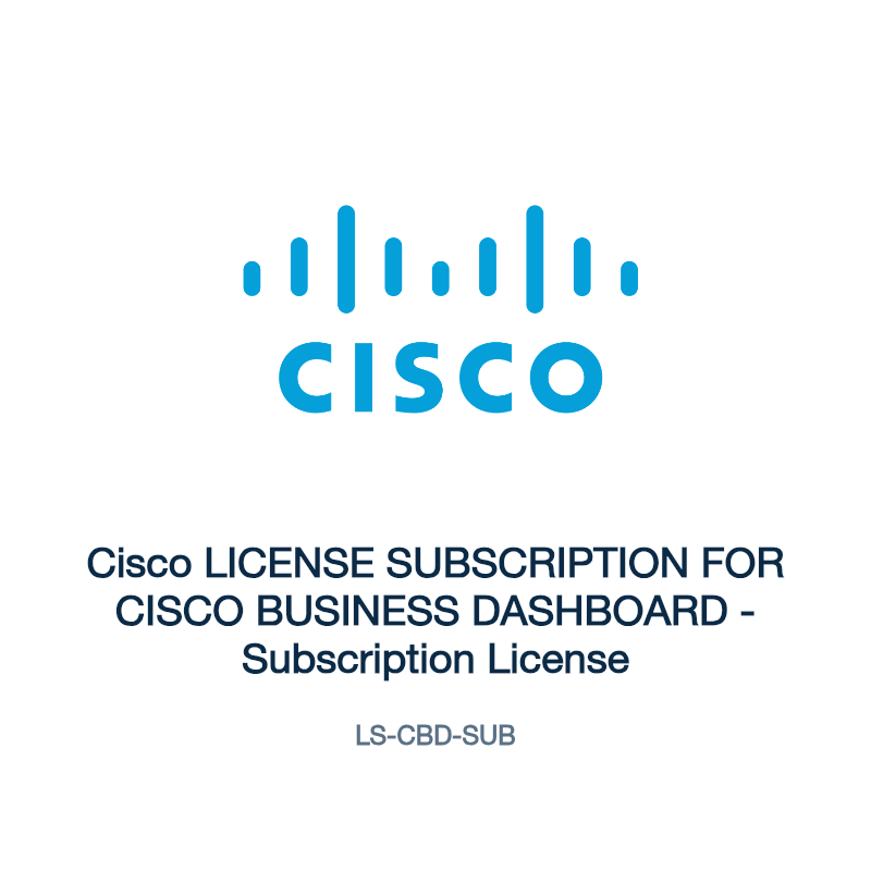LS-CBD-SUB: Cisco LICENSE SUBSCRIPTION FOR CISCO BUSINESS DASHBOARD