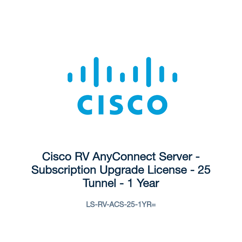 LS-RV-ACS-25-1YR=: Cisco RV AnyConnect Server