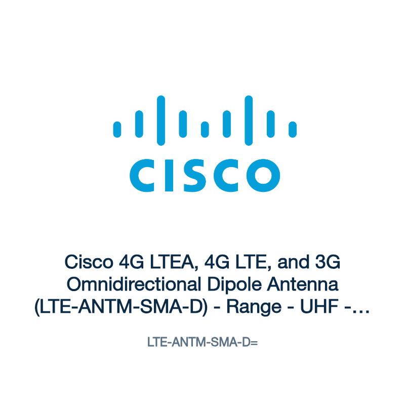 LTE-ANTM-SMA-D=: Cisco 4G LTEA, 4G LTE, and 3G Omnidirectional Dipole Antenna
