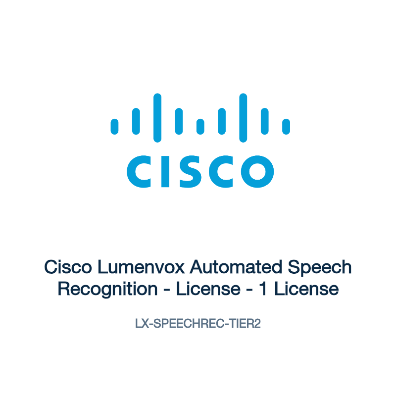 LX-SPEECHREC-TIER2: Cisco Lumenvox Automated Speech Recognition