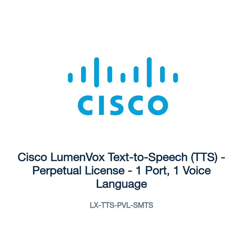 LX-TTS-PVL-SMTS: Cisco LumenVox Text-to-Speech (TTS)