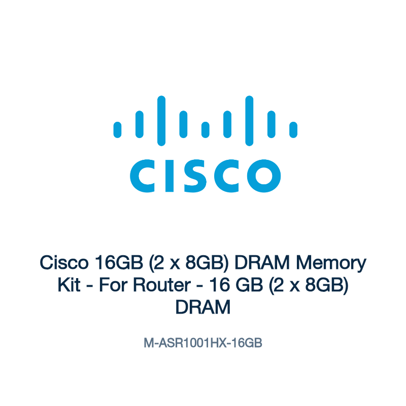 M-ASR1001HX-16GB: Cisco 16GB (2 x 8GB) DRAM Memory Kit
