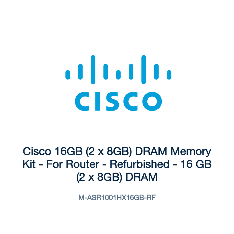 M-ASR1001HX16GB-RF: Cisco 16GB (2 x 8GB) DRAM Memory Kit