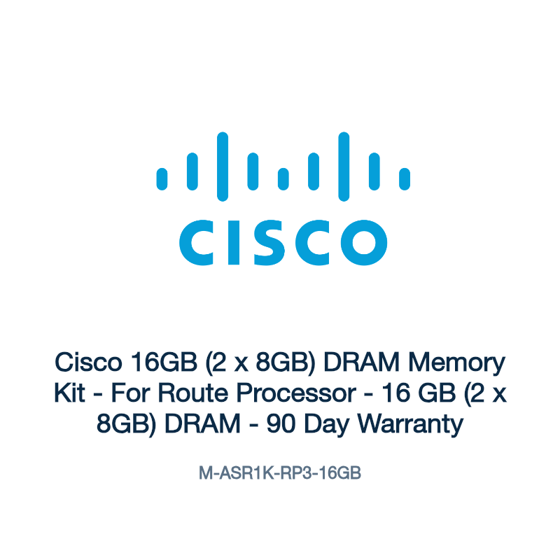 M-ASR1K-RP3-16GB: Cisco 16GB (2 x 8GB) DRAM Memory Kit