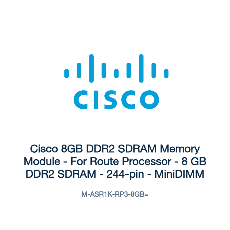 M-ASR1K-RP3-8GB=: Cisco 8GB DDR2 SDRAM Memory Module