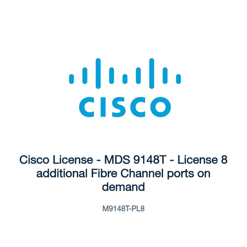 M9148T-PL8: Cisco License - MDS 9148T - License 8 additional Fibre Channel ports