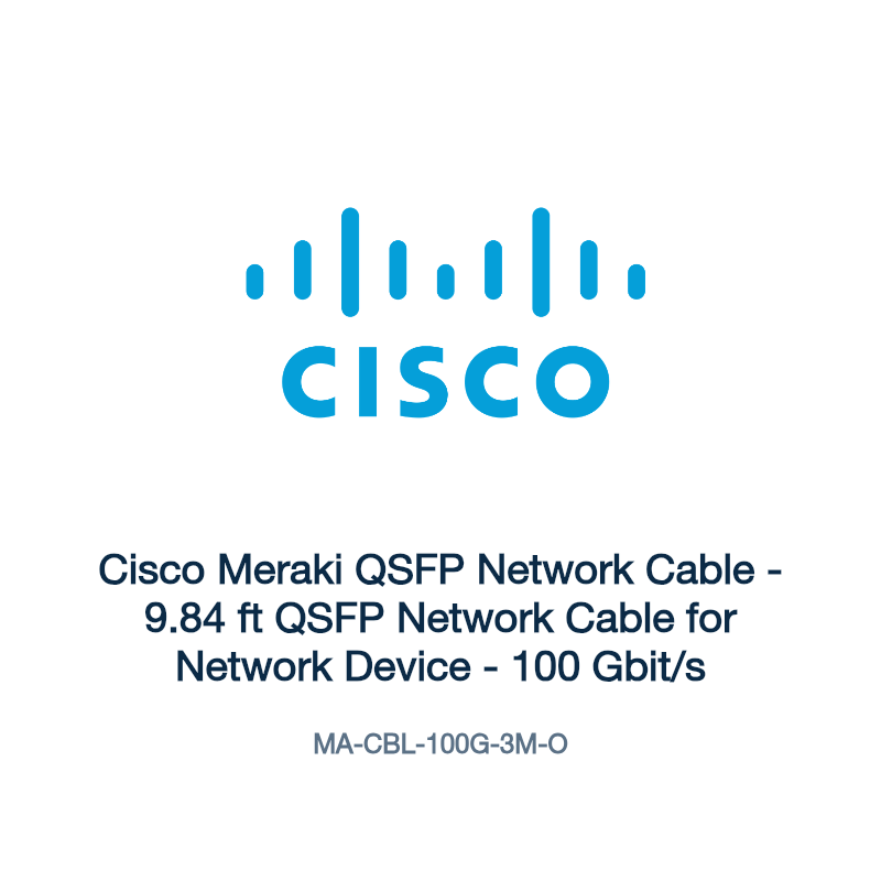 MA-CBL-100G-3M-O: Cisco Meraki QSFP Network Cable
