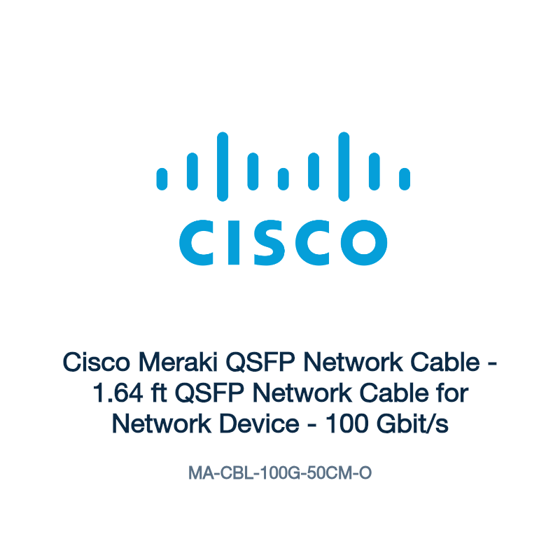 MA-CBL-100G-50CM-O: Cisco Meraki QSFP Network Cable