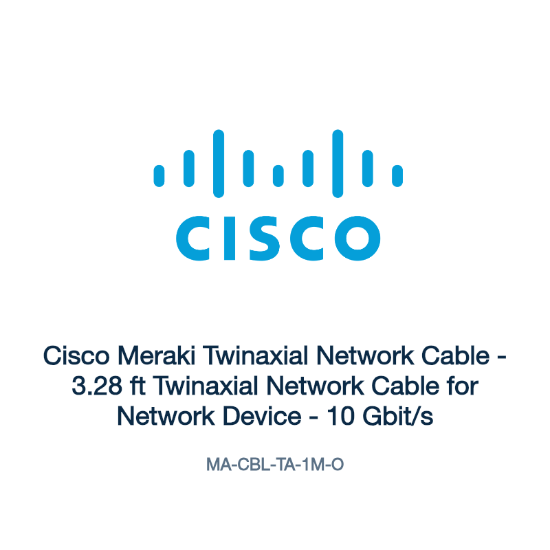 MA-CBL-TA-1M-O: Cisco Meraki Twinaxial Network Cable