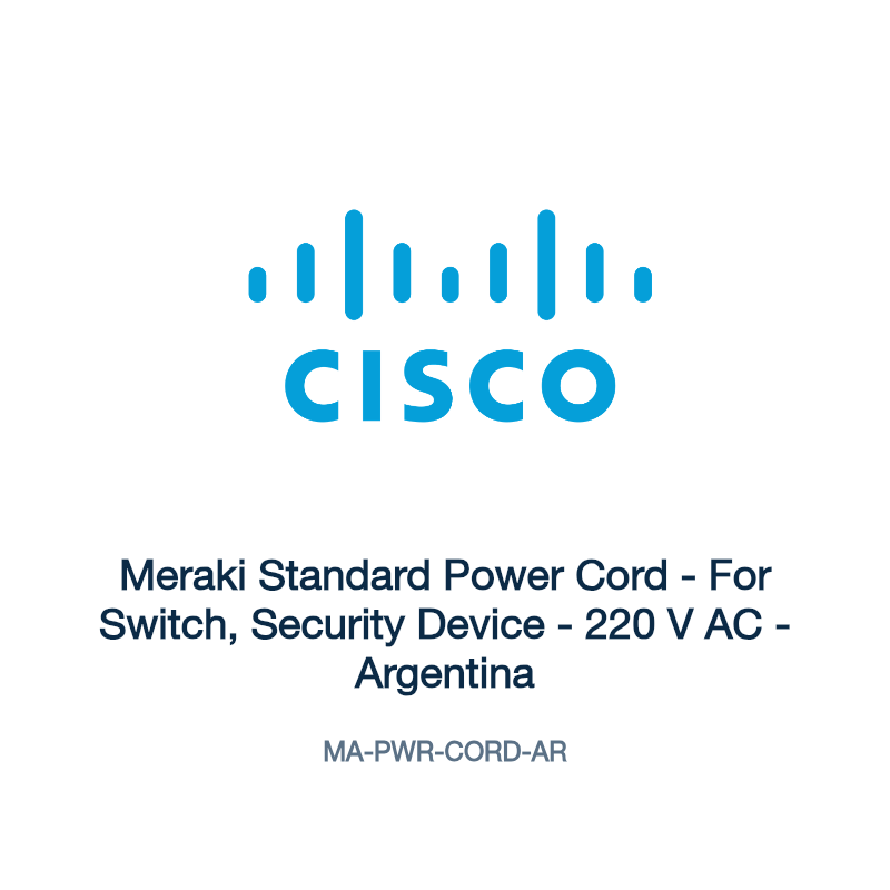 MA-PWR-CORD-AR: Meraki Standard Power Cord