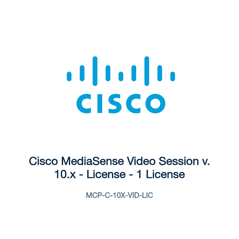 MCP-C-10X-VID-LIC: Cisco MediaSense Video Session v. 10.x
