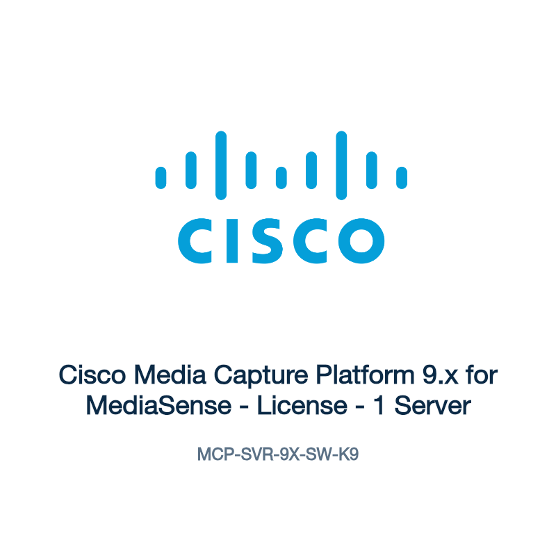 MCP-SVR-9X-SW-K9: Cisco Media Capture Platform 9.x for MediaSense