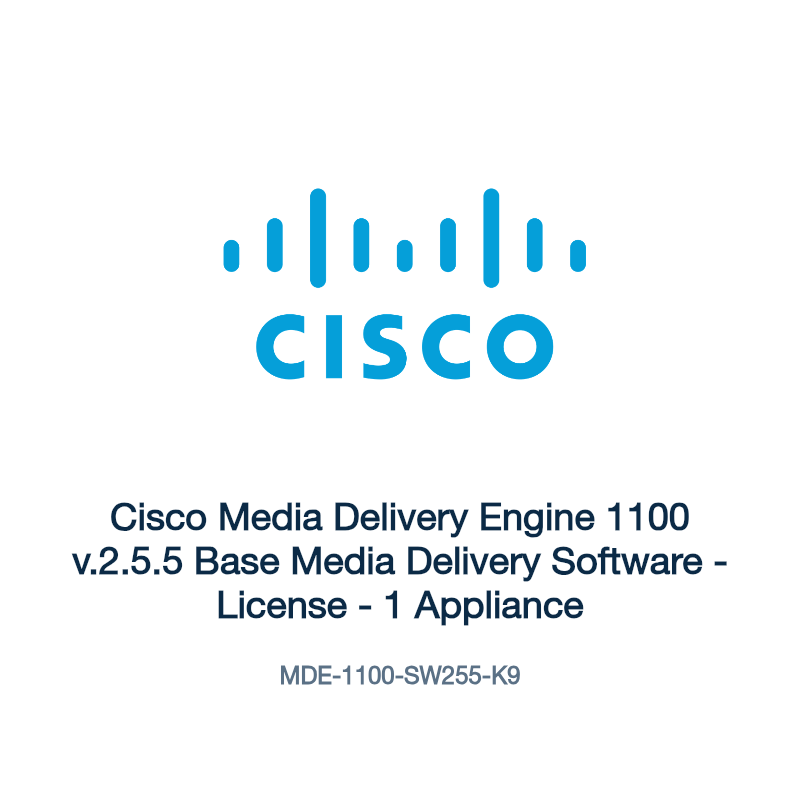 MDE-1100-SW255-K9: Cisco Media Delivery Engine 1100 v.2.5.5 Base Media Delivery Software