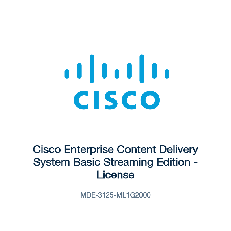 MDE-3125-ML1G2000: Cisco Enterprise Content Delivery System Basic Streaming Edition