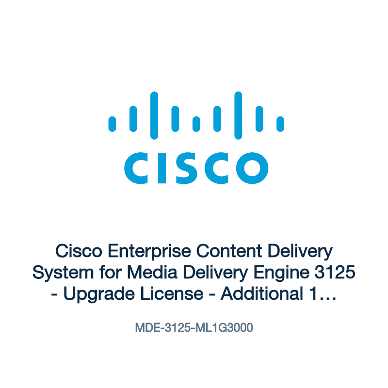 MDE-3125-ML1G3000: Cisco Enterprise Content Delivery System for Media Delivery Engine