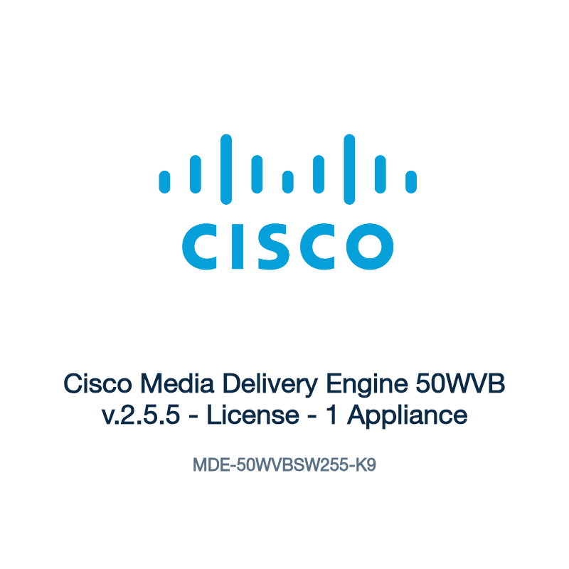 MDE-50WVBSW255-K9: Cisco Media Delivery Engine 50WVB v.2.5.5