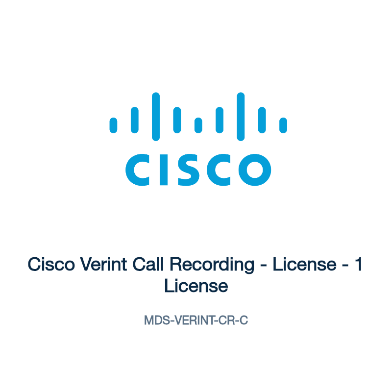 MDS-VERINT-CR-C: Cisco Verint Call Recording