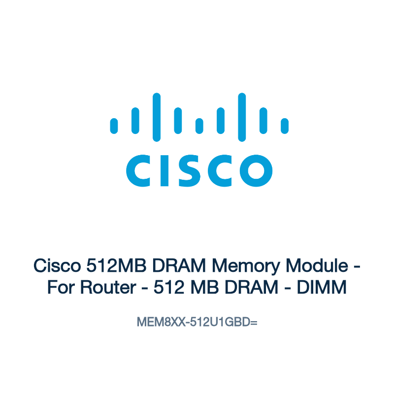 MEM8XX-512U1GBD=: Cisco 512MB DRAM Memory Module