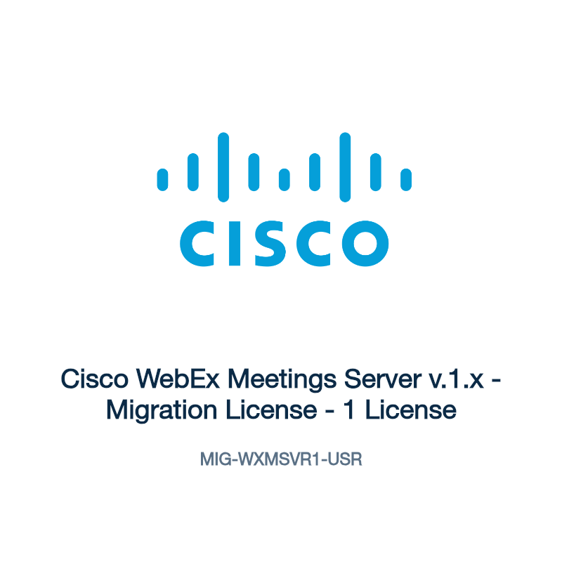 MIG-WXMSVR1-USR: Cisco WebEx Meetings Server v.1.x