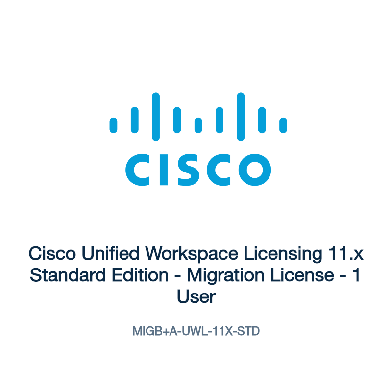 MIGB+A-UWL-11X-STD: Cisco Unified Workspace Licensing 11.x Standard Edition