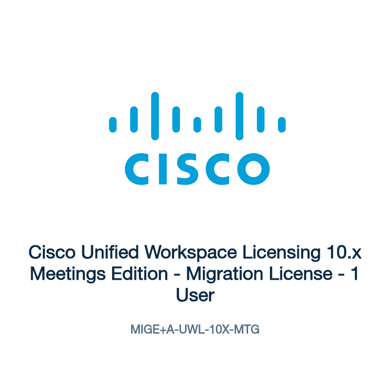 MIGE+A-UWL-10X-MTG: Cisco Unified Workspace Licensing 10.x Meetings Edition