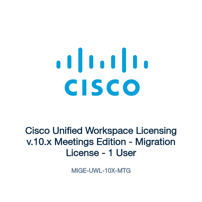 MIGE-UWL-10X-MTG: Cisco Unified Workspace Licensing v.10.x Meetings Edition