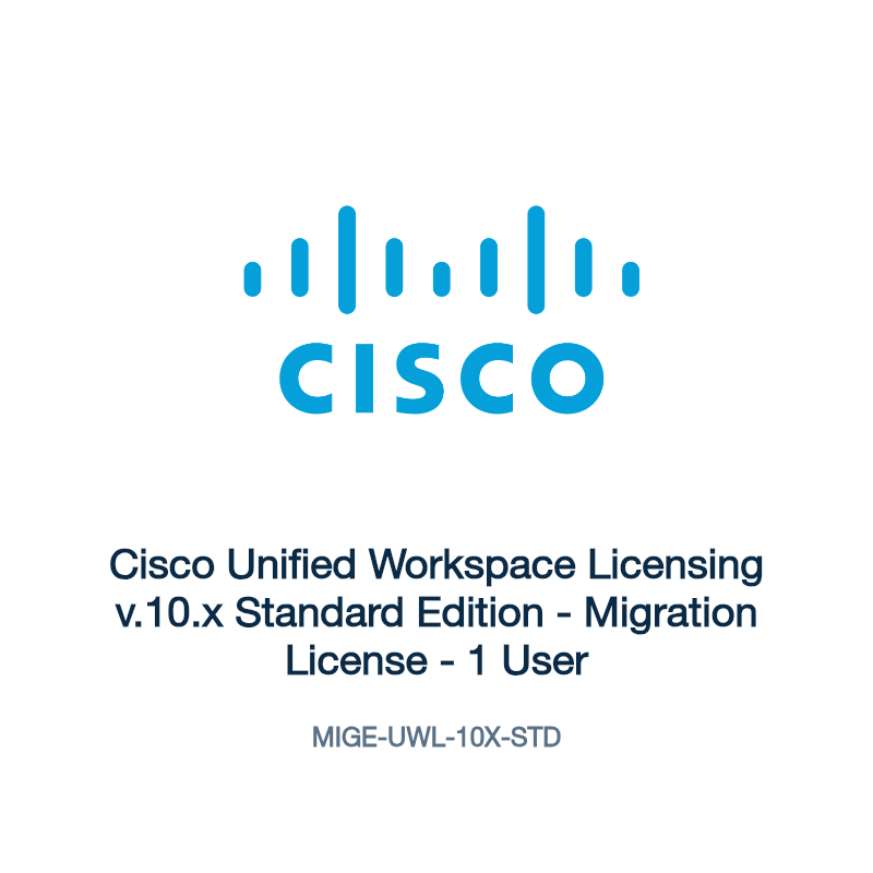 MIGE-UWL-10X-STD: Cisco Unified Workspace Licensing v.10.x Standard Edition