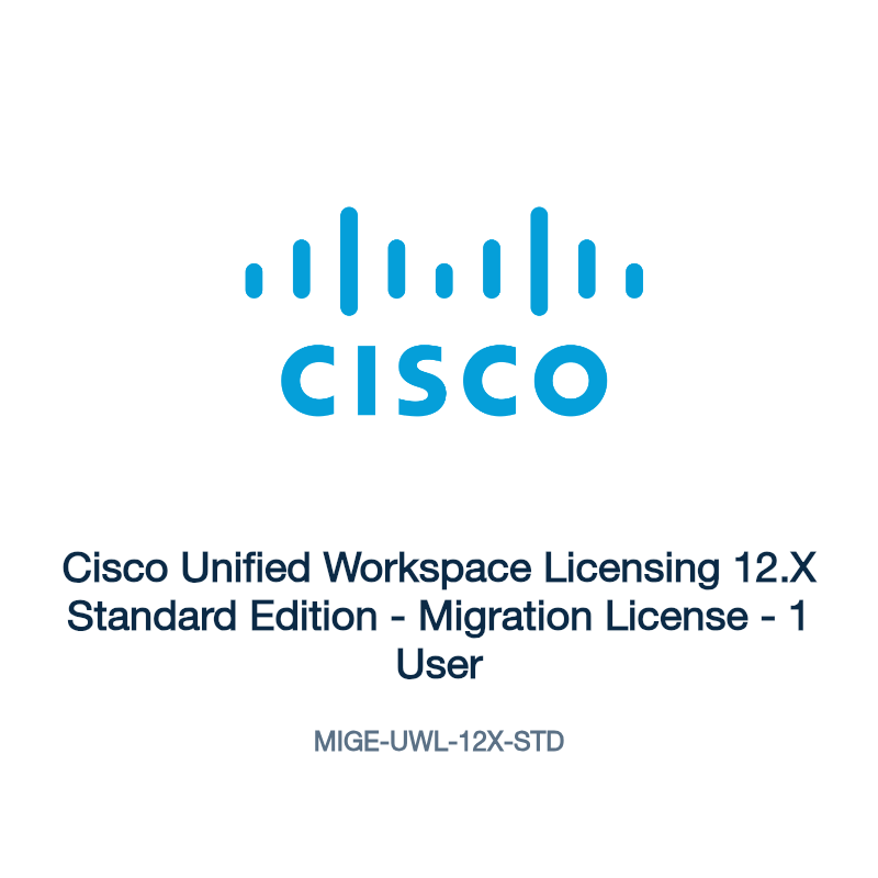 MIGE-UWL-12X-STD: Cisco Unified Workspace Licensing 12.X Standard Edition