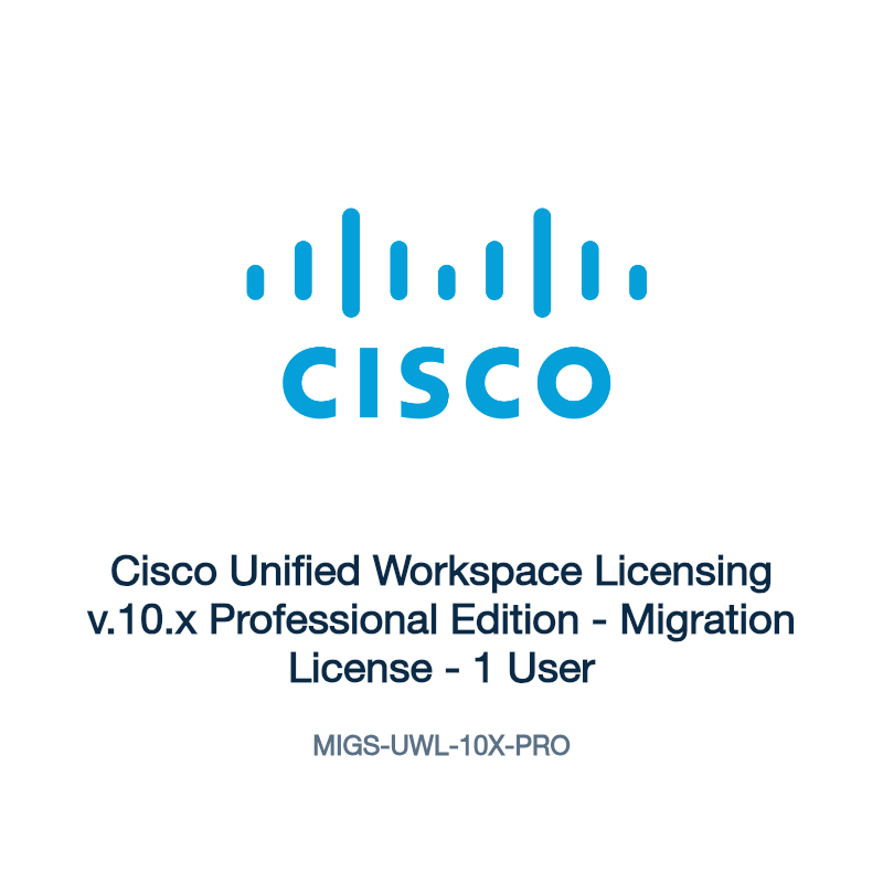 MIGS-UWL-10X-PRO: Cisco Unified Workspace Licensing v.10.x Professional Edition