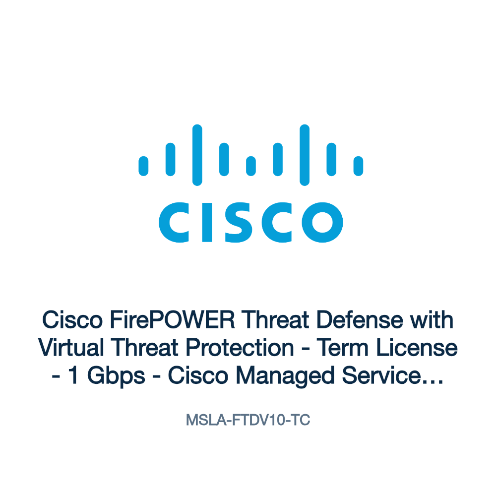 MSLA-FTDV10-TC: Cisco FirePOWER Threat Defense with Virtual Threat Protection