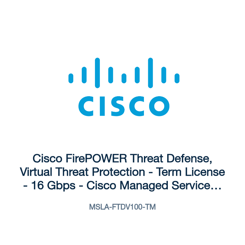MSLA-FTDV100-TM: Cisco FirePOWER Threat Defense, Virtual Threat Protection