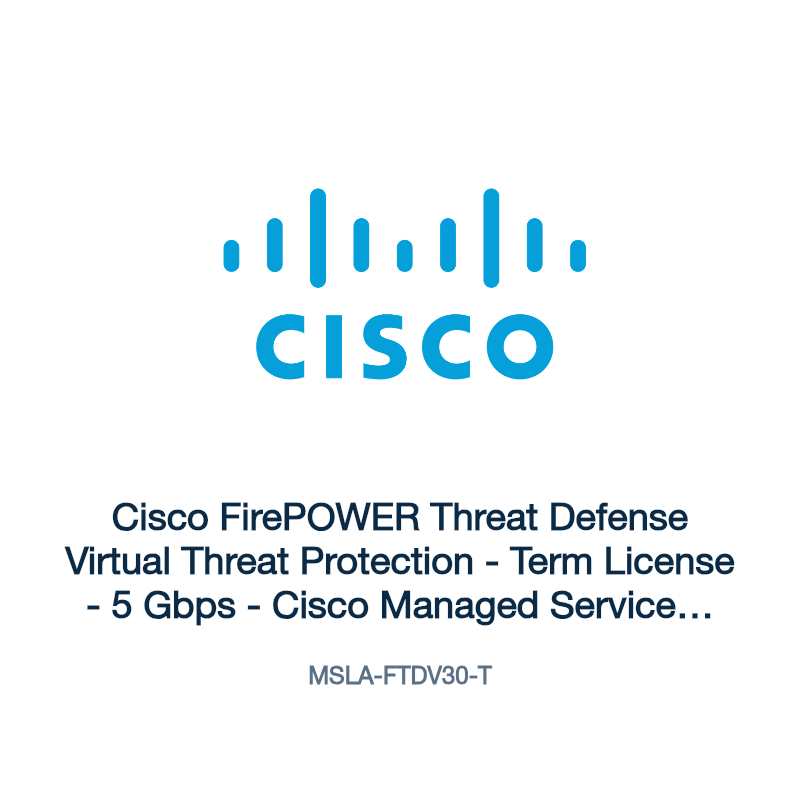 MSLA-FTDV30-T: Cisco FirePOWER Threat Defense Virtual Threat Protection
