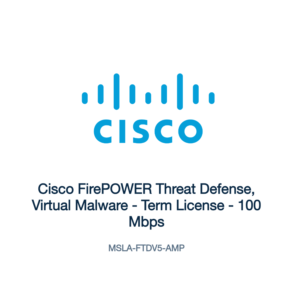 MSLA-FTDV5-AMP: Cisco FirePOWER Threat Defense, Virtual Malware