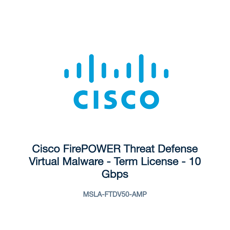 MSLA-FTDV50-AMP: Cisco FirePOWER Threat Defense Virtual Malware