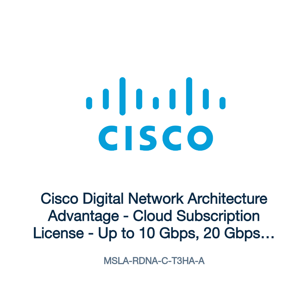 MSLA-RDNA-C-T3HA-A: Cisco Digital Network Architecture Advantage