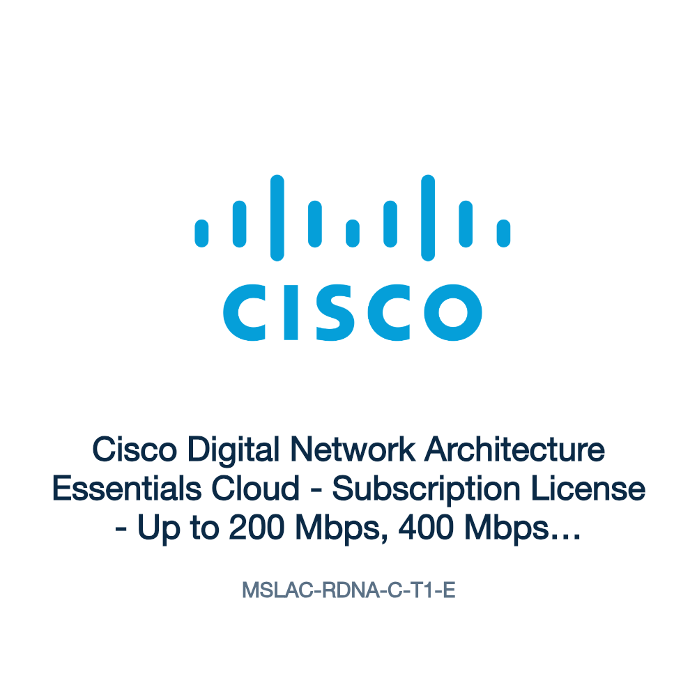 MSLAC-RDNA-C-T1-E: Cisco Digital Network Architecture Essentials Cloud