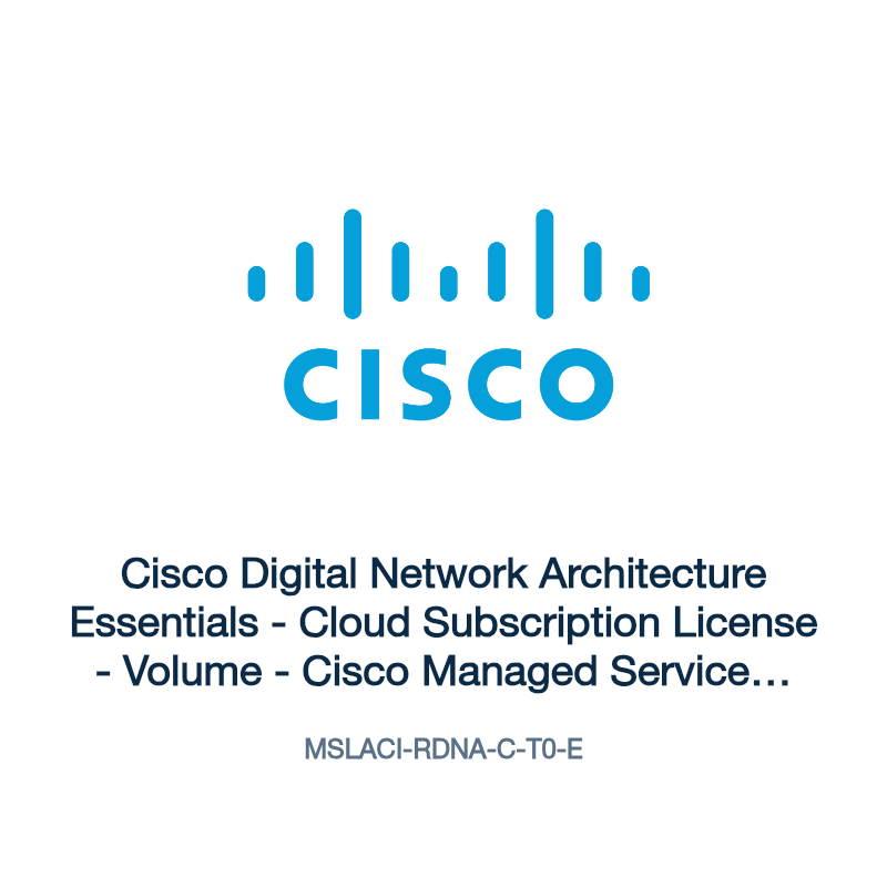 MSLACI-RDNA-C-T0-E: Cisco Digital Network Architecture Essentials